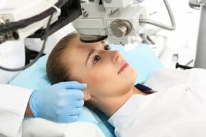 San Diego patient receiving LASIK eye surgery
